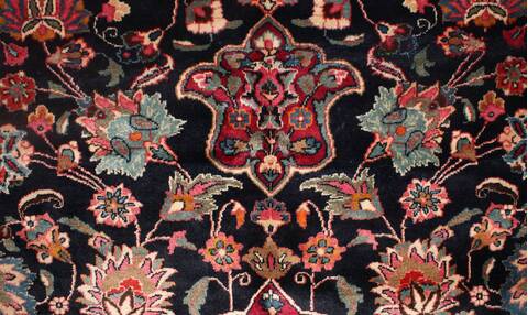 Mashad Blue Hand Knotted 102 X 1210  Area Rug 400-17277 Image 15