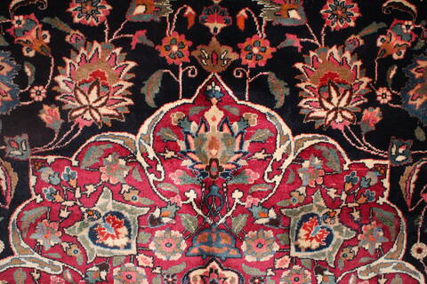 Mashad Blue Hand Knotted 102 X 1210  Area Rug 400-17277 Image 16