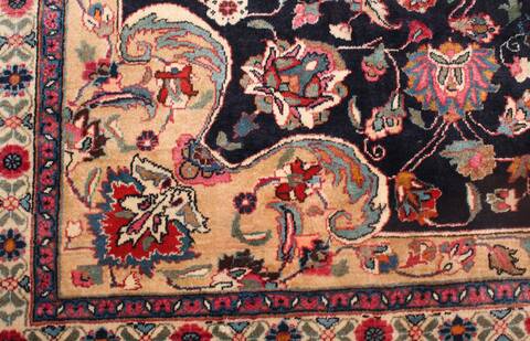 Mashad Blue Hand Knotted 102 X 1210  Area Rug 400-17277 Image 18