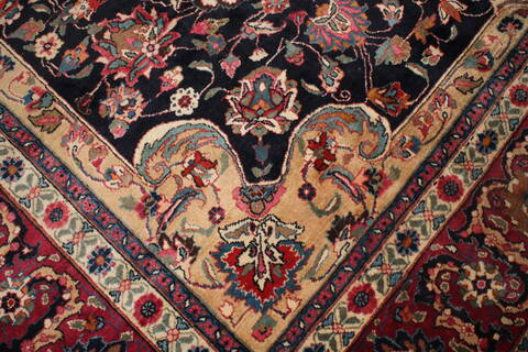Mashad Blue Hand Knotted 102 X 1210  Area Rug 400-17277 Image 19