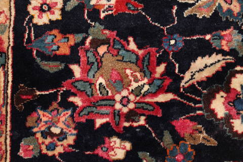 Mashad Blue Hand Knotted 102 X 1210  Area Rug 400-17277 Image 21