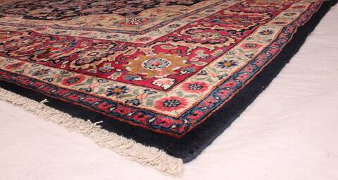 Mashad Blue Hand Knotted 102 X 1210  Area Rug 400-17277 Image 24
