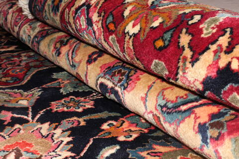 Mashad Blue Hand Knotted 102 X 1210  Area Rug 400-17277 Image 5