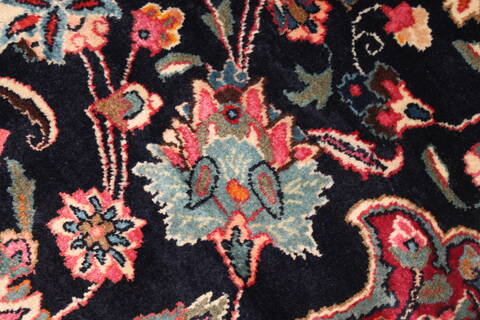 Mashad Blue Hand Knotted 102 X 1210  Area Rug 400-17277 Image 6