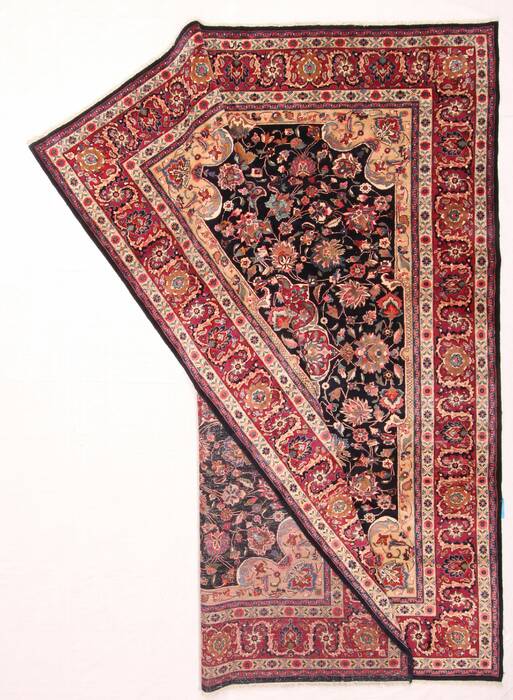 Mashad Blue Hand Knotted 102 X 1210  Area Rug 400-17277 Image 9