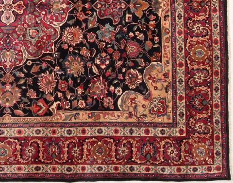 Mashad Blue Hand Knotted 102 X 1210  Area Rug 400-17277 Image 10