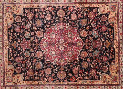 Mashad Blue Hand Knotted 102 X 1210  Area Rug 400-17277 Image 11