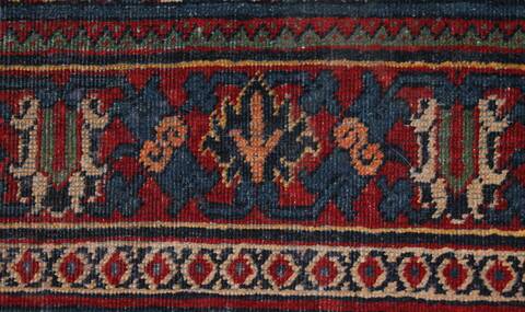 Joshaghan Red Hand Knotted 106 X 138  Area Rug 400-17278 Image 10