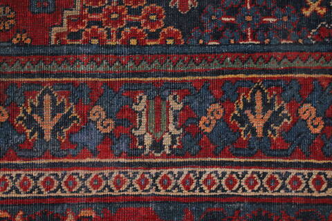 Joshaghan Red Hand Knotted 106 X 138  Area Rug 400-17278 Image 11