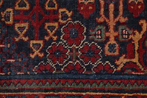 Joshaghan Red Hand Knotted 106 X 138  Area Rug 400-17278 Image 12