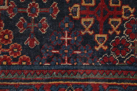 Joshaghan Red Hand Knotted 106 X 138  Area Rug 400-17278 Image 13
