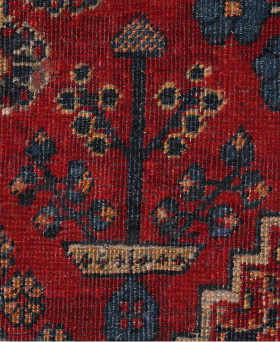 Joshaghan Red Hand Knotted 106 X 138  Area Rug 400-17278 Image 15