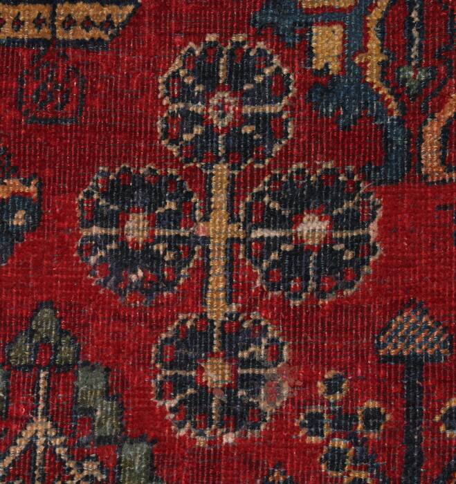 Joshaghan Red Hand Knotted 106 X 138  Area Rug 400-17278 Image 16