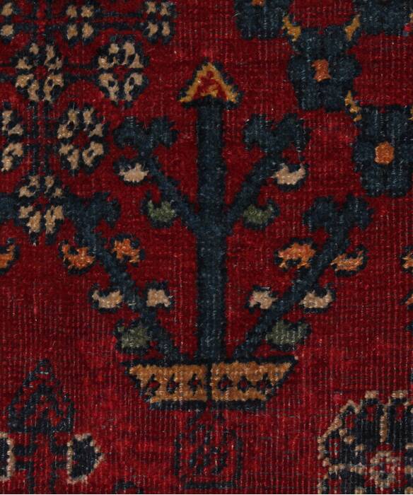 Joshaghan Red Hand Knotted 106 X 138  Area Rug 400-17278 Image 20