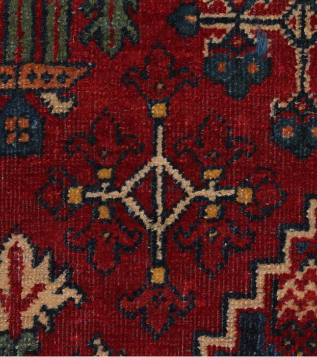 Joshaghan Red Hand Knotted 106 X 138  Area Rug 400-17278 Image 24