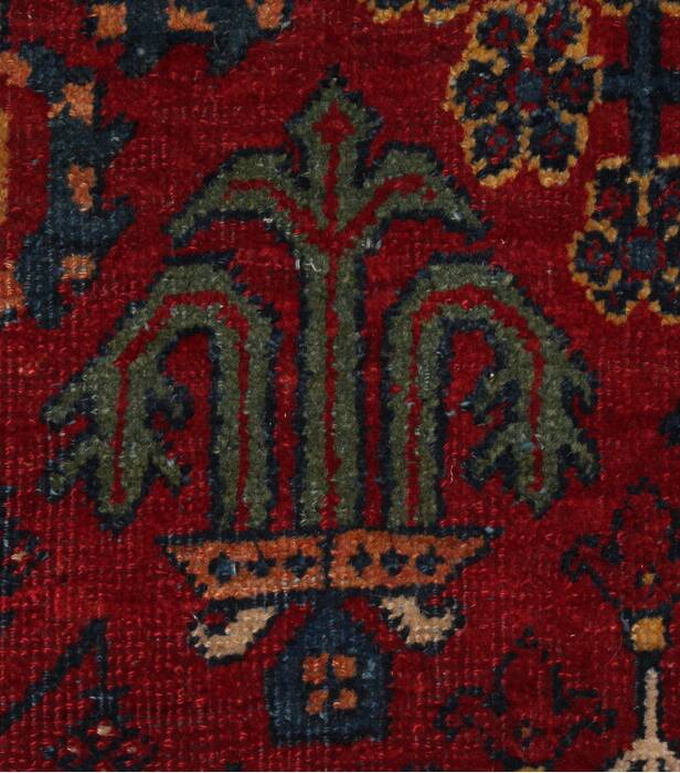 Joshaghan Red Hand Knotted 106 X 138  Area Rug 400-17278 Image 25