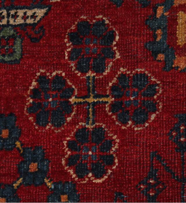 Joshaghan Red Hand Knotted 106 X 138  Area Rug 400-17278 Image 26