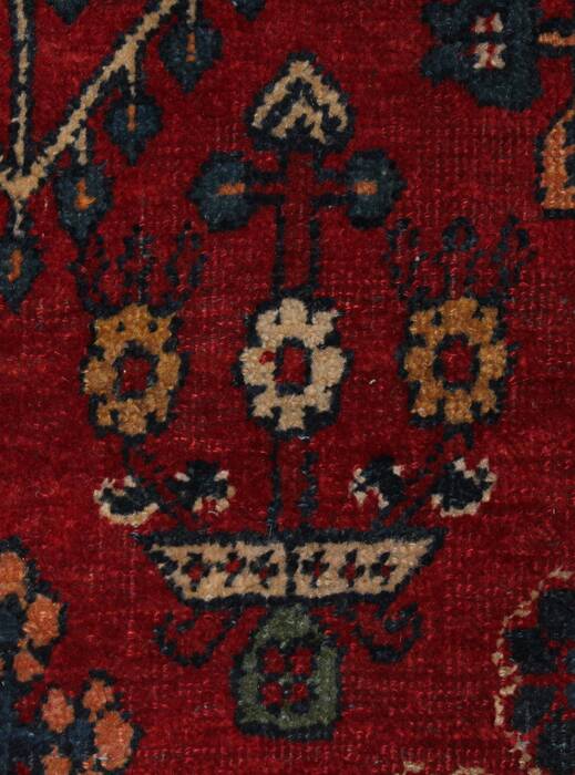 Joshaghan Red Hand Knotted 106 X 138  Area Rug 400-17278 Image 28
