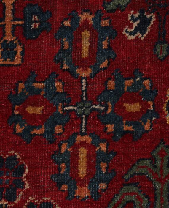 Joshaghan Red Hand Knotted 106 X 138  Area Rug 400-17278 Image 29