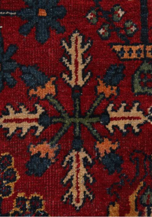 Joshaghan Red Hand Knotted 106 X 138  Area Rug 400-17278 Image 33