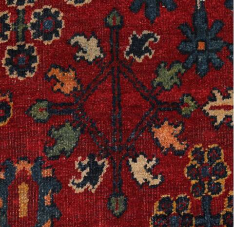 Joshaghan Red Hand Knotted 106 X 138  Area Rug 400-17278 Image 34