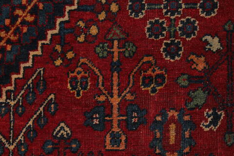 Joshaghan Red Hand Knotted 106 X 138  Area Rug 400-17278 Image 35