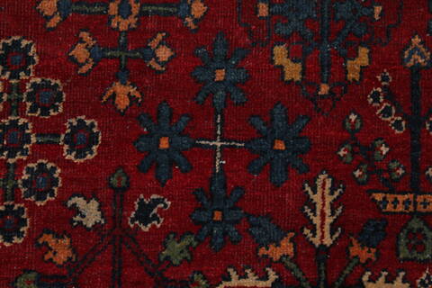 Joshaghan Red Hand Knotted 106 X 138  Area Rug 400-17278 Image 37
