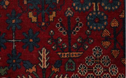 Joshaghan Red Hand Knotted 106 X 138  Area Rug 400-17278 Image 38