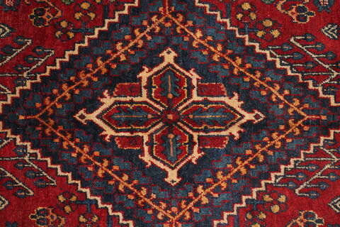 Joshaghan Red Hand Knotted 106 X 138  Area Rug 400-17278 Image 40