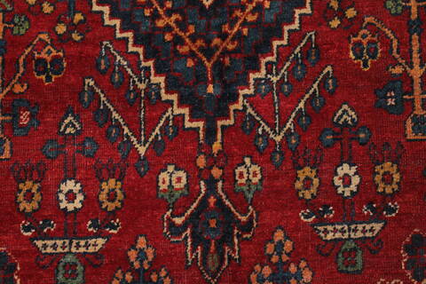 Joshaghan Red Hand Knotted 106 X 138  Area Rug 400-17278 Image 42