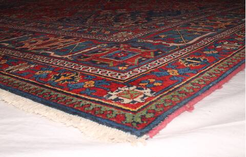 Joshaghan Red Hand Knotted 106 X 138  Area Rug 400-17278 Image 43