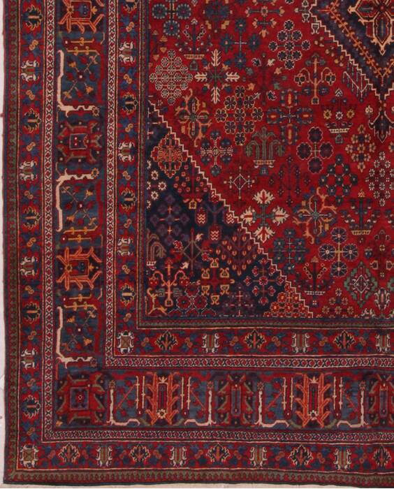 Joshaghan Red Hand Knotted 106 X 138  Area Rug 400-17278 Image 4