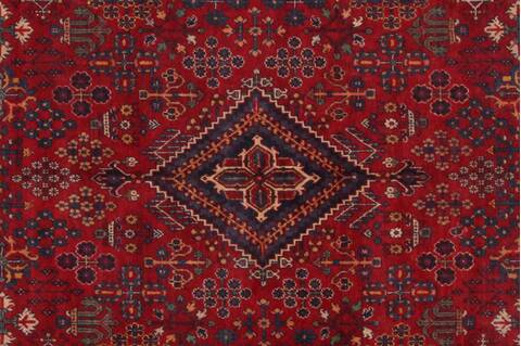 Joshaghan Red Hand Knotted 106 X 138  Area Rug 400-17278 Image 5