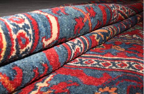 Joshaghan Red Hand Knotted 106 X 138  Area Rug 400-17278 Image 6