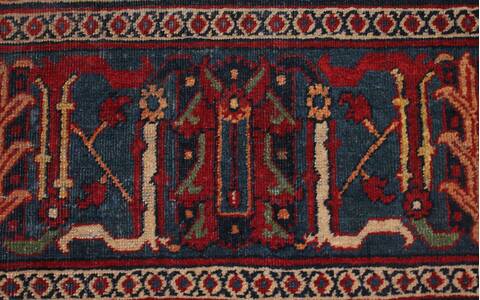 Joshaghan Red Hand Knotted 106 X 138  Area Rug 400-17278 Image 9