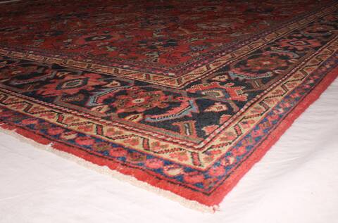 Mahal Red Hand Knotted 103 X 140  Area Rug 400-17279 Image 10