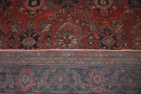 Mahal Red Hand Knotted 103 X 140  Area Rug 400-17279 Image 11