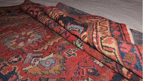Mahal Red Hand Knotted 103 X 140  Area Rug 400-17279 Image 13