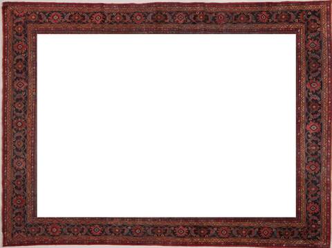 Mahal Red Hand Knotted 103 X 140  Area Rug 400-17279 Image 1