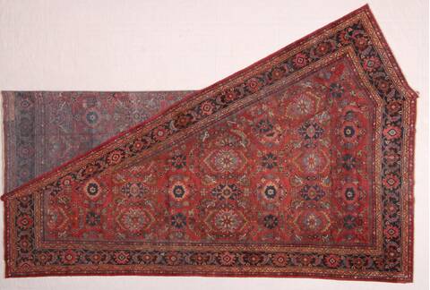 Mahal Red Hand Knotted 103 X 140  Area Rug 400-17279 Image 3