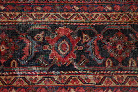 Mahal Red Hand Knotted 103 X 140  Area Rug 400-17279 Image 4