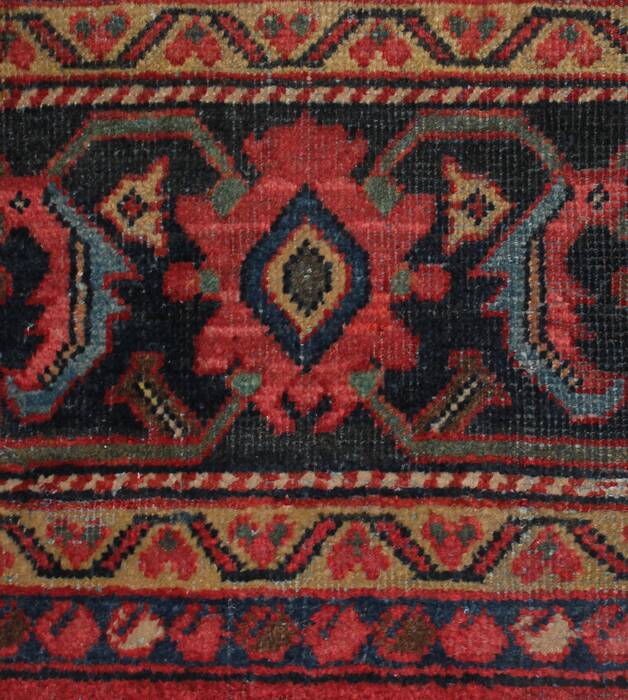 Mahal Red Hand Knotted 103 X 140  Area Rug 400-17279 Image 5