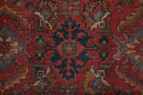 Mahal Red Hand Knotted 103 X 140  Area Rug 400-17279 Image 7