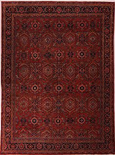 Mahal Red Hand Knotted 10'3" X 14'0"  Area Rug 400-17279