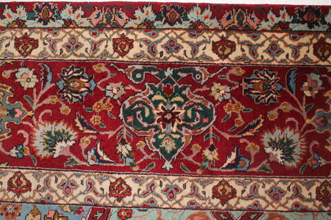 Tabriz Blue Hand Knotted 115 X 160  Area Rug 400-17284 Image 10