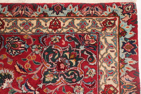 Tabriz Blue Hand Knotted 115 X 160  Area Rug 400-17284 Image 17