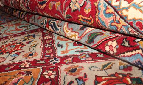 Tabriz Blue Hand Knotted 115 X 160  Area Rug 400-17284 Image 19