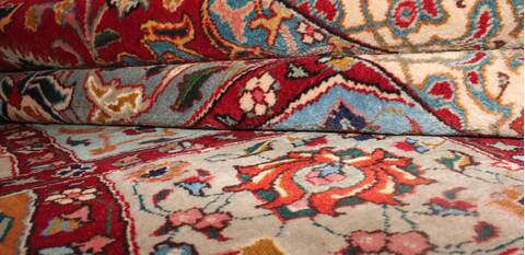 Tabriz Blue Hand Knotted 115 X 160  Area Rug 400-17284 Image 20