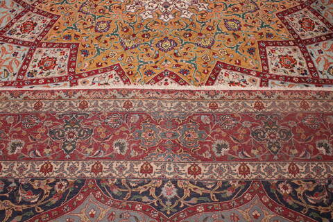 Tabriz Blue Hand Knotted 115 X 160  Area Rug 400-17284 Image 21