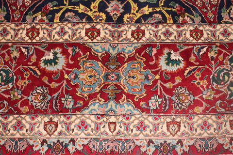Tabriz Blue Hand Knotted 115 X 160  Area Rug 400-17284 Image 2
